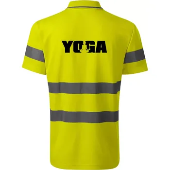 Yoga nápis - HV Runway 2V9 - Reflexní polokošile - XL ( Neonově žlutá )
