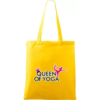 Queen Of Yoga - Taška bavlněná - 42 x 38 cm ( Žlutá )