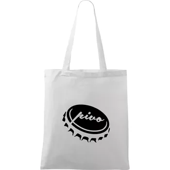 Nákupní taška Pivo zátka - Taška bavlněná - 42 x 38 cm ( Bílá )