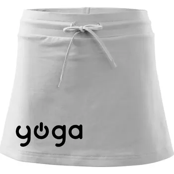 Dámská sukně Power yoga logo - Sportovní sukně - two in one - XS ( Bílá )