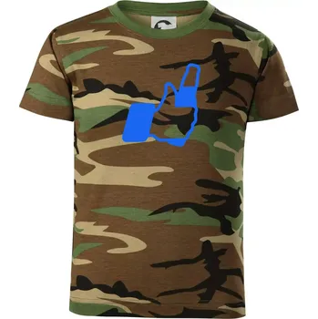 Chlapecké tričko FCB pivo - Dětské maskáčové triko - 104-110cm / 3-4 roky ( Hnědý maskáč )