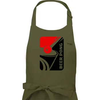 Kuchyňská zástěra Beer pong - Dámská zástěra na vaření - Univerzální velikost ( Khaki )