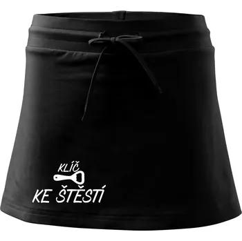 Dámská sukně Klíč ke štěstí otvírák - Sportovní sukně - two in one - M ( Černá )
