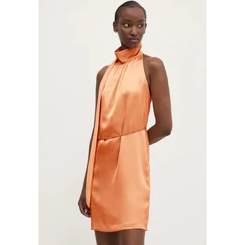 Dámské šaty Šaty HUGO oranžová barva, mini, 50536440 20X, vel. 42