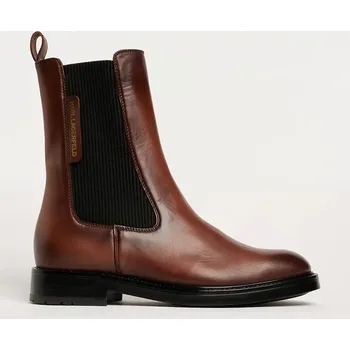 Dámská zimní obuv Boty s gumou Karl Lagerfeld BLAKE dámské, hnědá barva, na plochém podpatku, KL41460 KL41460.033 88X, EUR 37