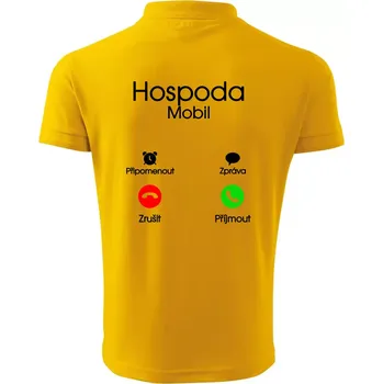 Pánská košile Hospoda volá - Polokošile pánská Pique Polo 203 - XL ( Žlutá )