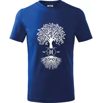 Chlapecké tričko Narozeninový strom 90 - Tričko dětské bavlněné - 134 cm/8 let ( Královská modrá )