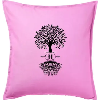 Polštář Narozeninový strom 90 - Polštář 50x50 - 50x50 - Pouze potah ( Růžová )