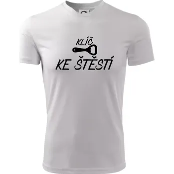 Chlapecké oblečení Klíč ke štěstí otvírák - Dětské triko sportovní (dresovina) - 158 cm/12 let ( Bílá )