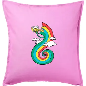 Polštář Piju jako duha (Pecka design) - Polštář 50x50 - 50x50 - Pouze potah ( Růžová )