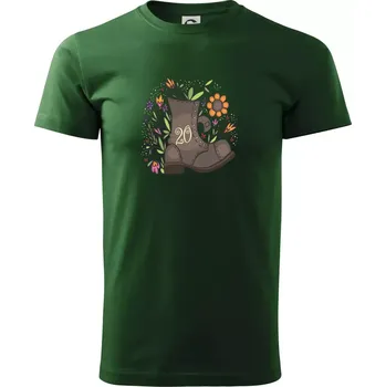 Pánské tričko Stará bota 20 - Triko extra velké (5-8XL) - 6XL ( Lahvově zelená )