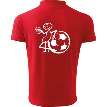 Pánská košile Velký fotbalista - Polokošile pánská Pique Polo 203 - 4XL ( Červená )