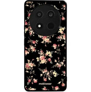 Pouzdro na mobilní telefon Lesklý kryt Mobiwear Glossy - Honor Magic7 Lite 5G - G039G - Květy na černé (Prémiové lesklé pouzdro, obal, kryt Mobiwear Glossy na mobil Honor Magic7 Lite 5G - G039G - Květy na černé, materiál Plast + TPU silikon - krytí po všech stranách, neošoupatelný)