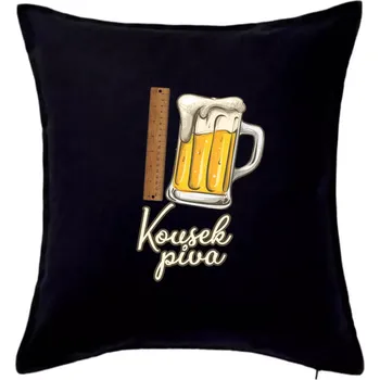 Polštář Kousek piva - Polštář 50x50 - 50x50 - Pouze potah ( Černá )