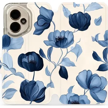 Pouzdro na mobilní telefon Flipové pouzdro Mobiwear - Honor 400 - VP73S Modrá krása květů (Knížkové flip pouzdro, obal, kryt na mobil Honor 400 - VP73S Modrá krása květů, materiál Umělá kůže + TPU - ochrana 360°, stojánek, silikonová vanička, magnetické zavírání)