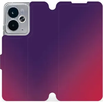 Pouzdro na mobilní telefon Flipové pouzdro Mobiwear - Realme 14T 5G - VP67S Fialový a růžový odstín (Knížkové flip pouzdro, obal, kryt na mobil Realme 14T 5G - VP67S Fialový a růžový odstín, materiál Umělá kůže + TPU - ochrana 360°, stojánek, silikonová vanička, magnetické zavírání