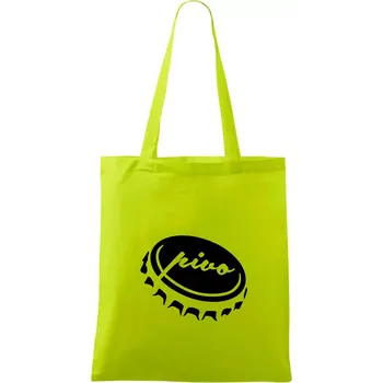 Pivo zátka - Taška bavlněná - 42 x 38 cm ( Limetková )