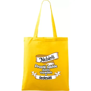 Nákupní taška Nežárli pro pány 60 - Taška bavlněná - 42 x 38 cm ( Žlutá )