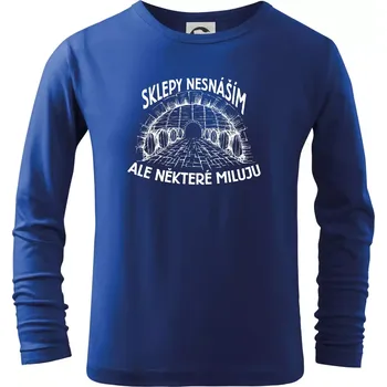 Chlapecké tričko Nesnáším sklepy - Triko dětské Long Sleeve - 122 cm/6 let ( Královská modrá )