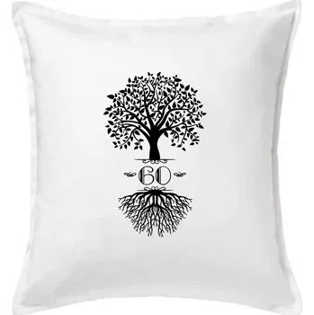 Polštář Narozeninový strom 60 - Polštář 50x50 - 50x50 - Pouze potah ( Bílá )