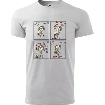 Láska já a pivo (Hana-creative) - Triko extra velké (5-8XL) - 8XL ( Světlešedý Melír )