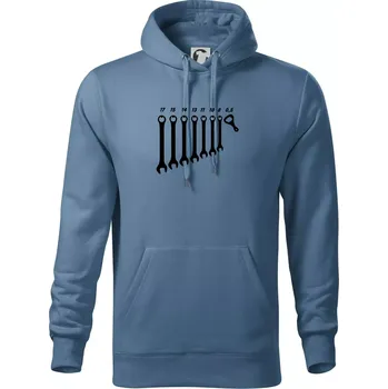 Pánská mikina Opravář piva - Mikina pánská Cape s kapucí - 3XL ( Denim )