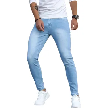 Pánské džíny Pánské džíny Slim Fit Skinny džínové kalhoty Úzký střih Ležérní pánské jeansy Módní každodenní styl Moderní přiléhavé pánské džíny modrá 36