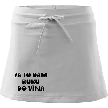 Dámská sukně Za to dám ruku do vína - Sportovní sukně - two in one - S ( Bílá )