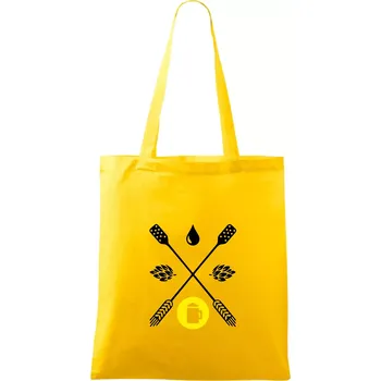 Pivo ingredience - Taška bavlněná - 42 x 38 cm ( Žlutá )