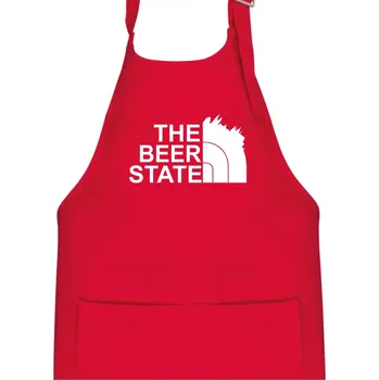 Kuchyňská zástěra The Beer State - Praha - Dětská zástěra na vaření - Univerzální velikost ( Červená )