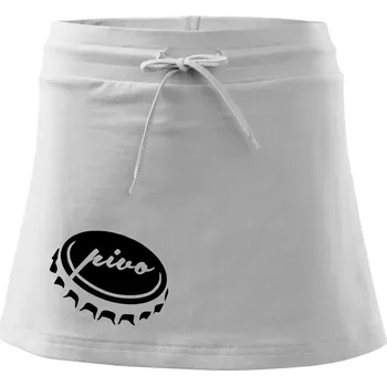 Dámská sukně Pivo zátka - Sportovní sukně - two in one - M ( Bílá )