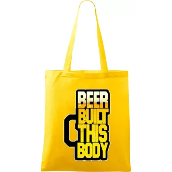 Beer built this body - Taška bavlněná - 42 x 38 cm ( Žlutá )