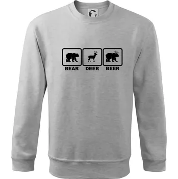 Chlapecké tričko Bear - Deer - Beer - Mikina Essential dětská - 146 cm/10 let ( Světlešedý Melír )