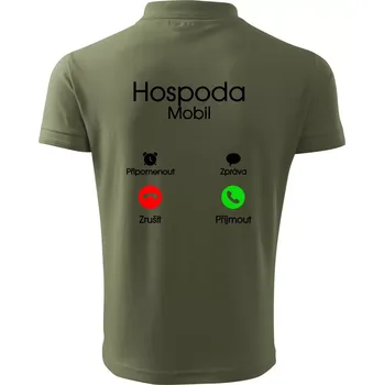 Pánská košile Hospoda volá - Polokošile pánská Pique Polo 203 - L ( Khaki )