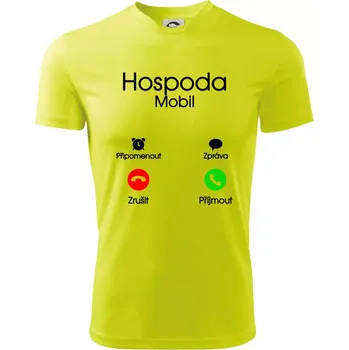 Hospoda volá - Dětské triko sportovní (dresovina) - 158 cm/12 let ( Neonově žlutá )