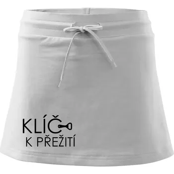 Dámská sukně Klíč k přežití otvírák - Sportovní sukně - two in one - M ( Bílá )