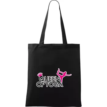 Queen Of Yoga - Taška bavlněná - 42 x 38 cm ( Černá )