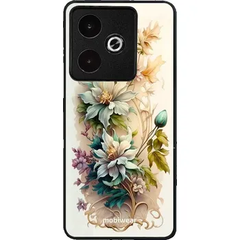 Pouzdro na mobilní telefon Lesklý kryt Mobiwear Glossy - Realme GT 7 - G014G Krémové květy (Prémiové lesklé pouzdro, obal, kryt Mobiwear Glossy na mobil Realme GT 7 - G014G Krémové květy, materiál Plast + TPU silikon - krytí po všech stranách, neošoupatelný potisk, tenké provedení,
