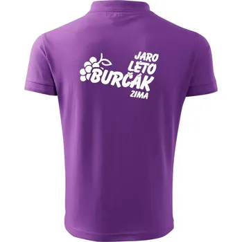 Pánská košile Jaro, léto, burčák, zima - Polokošile pánská Pique Polo 203 - 5XL ( Fialová )