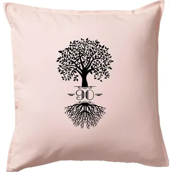 Polštář Narozeninový strom 90 - Polštář 50x50 - 50x50 - Pouze potah ( Světle růžová )
