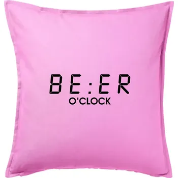 Polštář Beer hodiny - Polštář 50x50 - 50x50 - Pouze potah ( Růžová )