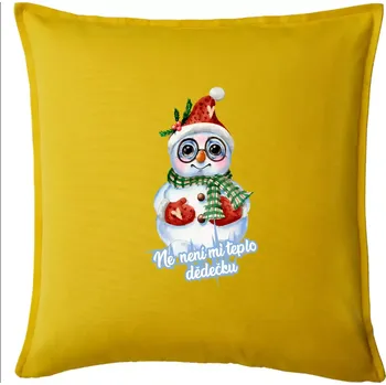 Polštář Ne, není mi teplo dědečku - Polštář 50x50 - 50x50 - Pouze potah ( Žlutá )