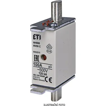 Autopojistky ETI POJISTKA NV/NH 00C GG KOMBI 160A/400V NOŽOVÁ 004181216