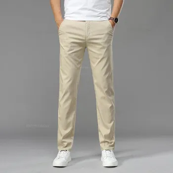 Pánské kalhoty v klasických barvách Barva: Khaki, Velikost: 31