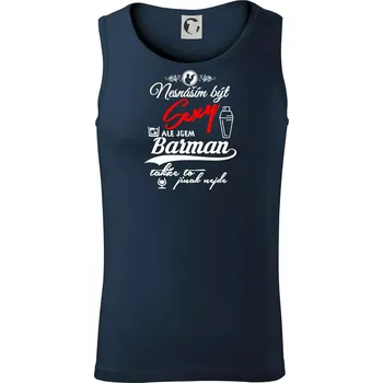 Nesnáším být sexy - barman - Tílko pánské Core - M ( Námořní modrá (velmi tmavá - téměř černá) )