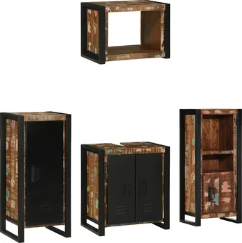 Koupelnový nábytek Sada koupelnového nábytku 4 pcs Masivní znovu použité dřevo Vícebarevná3305667