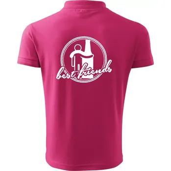 Pánská košile Best friends pivo - Polokošile pánská Pique Polo 203 - XL ( Purpurová )