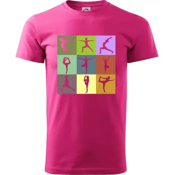 Pánská móda Yoga abeceda - Klasické pánské triko vyšší gramáže - L ( Purpurová )