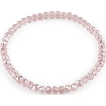 Náramek Náramek pružný z broušených korálků - 1 růžová nejsv.