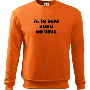 Pánská mikina Za to dám ruku do vína - Mikina Essential pánská - M ( Oranžová )